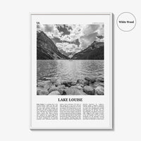 Lake Louise Print Black and White No 2, Lake Louise Wall Art, Lake Louise Poster, Lake Louise Photo, Lake Louise Wall Décor, Alberta, Canada