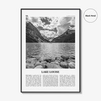 Lake Louise Print Black and White No 2, Lake Louise Wall Art, Lake Louise Poster, Lake Louise Photo, Lake Louise Wall Décor, Alberta, Canada