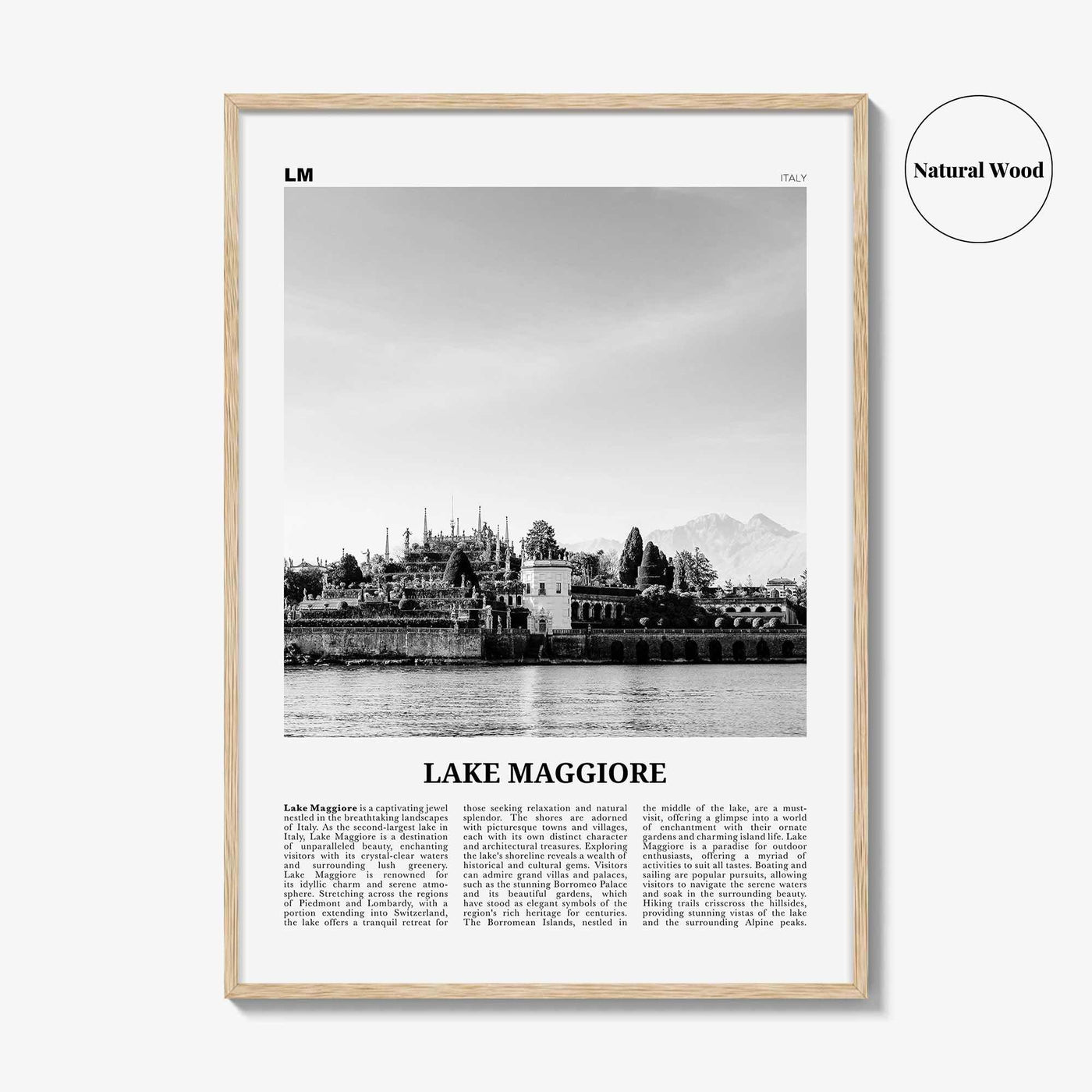 Lake Maggiore Print Black and White, Lake Maggiore Wall Art, Lake Maggiore Poster, Lake Maggiore Photo, Wall Décor, Italy, Switzerland