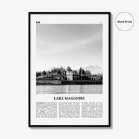 Lake Maggiore Print Black and White, Lake Maggiore Wall Art, Lake Maggiore Poster, Lake Maggiore Photo, Wall Décor, Italy, Switzerland