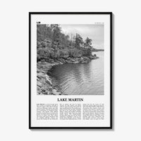 Lake Martin Print Black and White No 1, Lake Martin Wall Art, Lake Martin Poster, Lake Martin Photo, Lake Martin Wall Décor, Alabama, USA