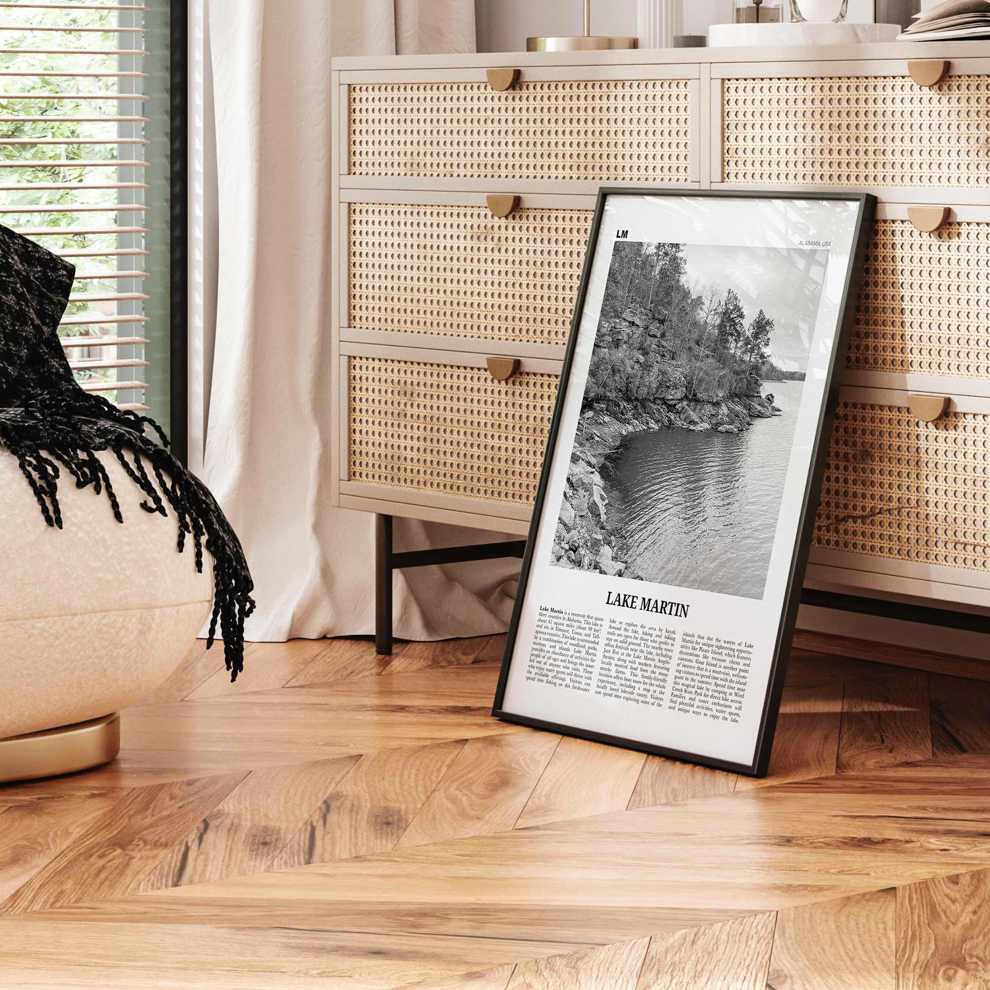 Lake Martin Print Black and White No 1, Lake Martin Wall Art, Lake Martin Poster, Lake Martin Photo, Lake Martin Wall Décor, Alabama, USA