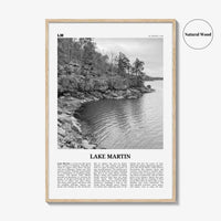 Lake Martin Print Black and White No 1, Lake Martin Wall Art, Lake Martin Poster, Lake Martin Photo, Lake Martin Wall Décor, Alabama, USA