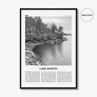 Lake Martin Print Black and White No 1, Lake Martin Wall Art, Lake Martin Poster, Lake Martin Photo, Lake Martin Wall Décor, Alabama, USA