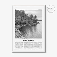 Lake Martin Print Black and White No 1, Lake Martin Wall Art, Lake Martin Poster, Lake Martin Photo, Lake Martin Wall Décor, Alabama, USA