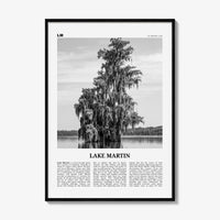 Lake Martin Print Black and White No 2, Lake Martin Wall Art, Lake Martin Poster, Lake Martin Photo, Lake Martin Wall Décor, Alabama, USA