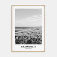 Lake Michigan Portrait B&W Poster