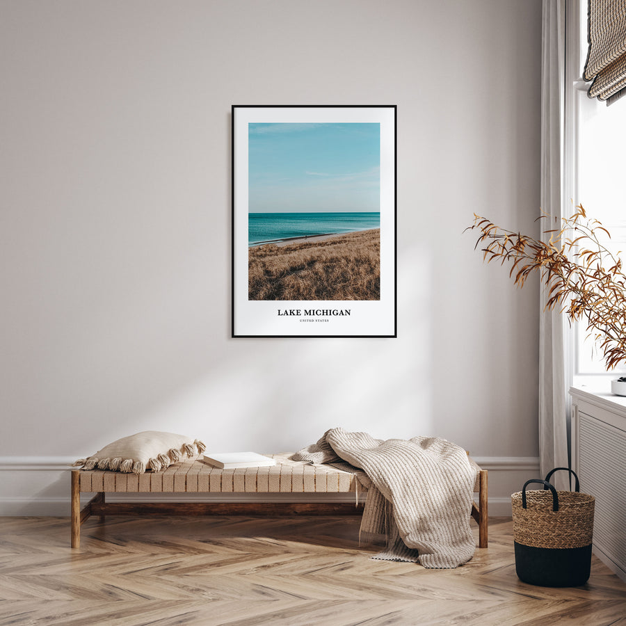 Lake Michigan Portrait Color Poster