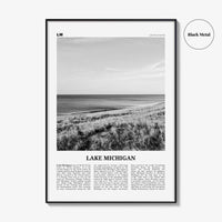 Lake Michigan Print Black and White, Lake Michigan Wall Art, Lake Michigan Poster, Lake Michigan Photo, United States, USA