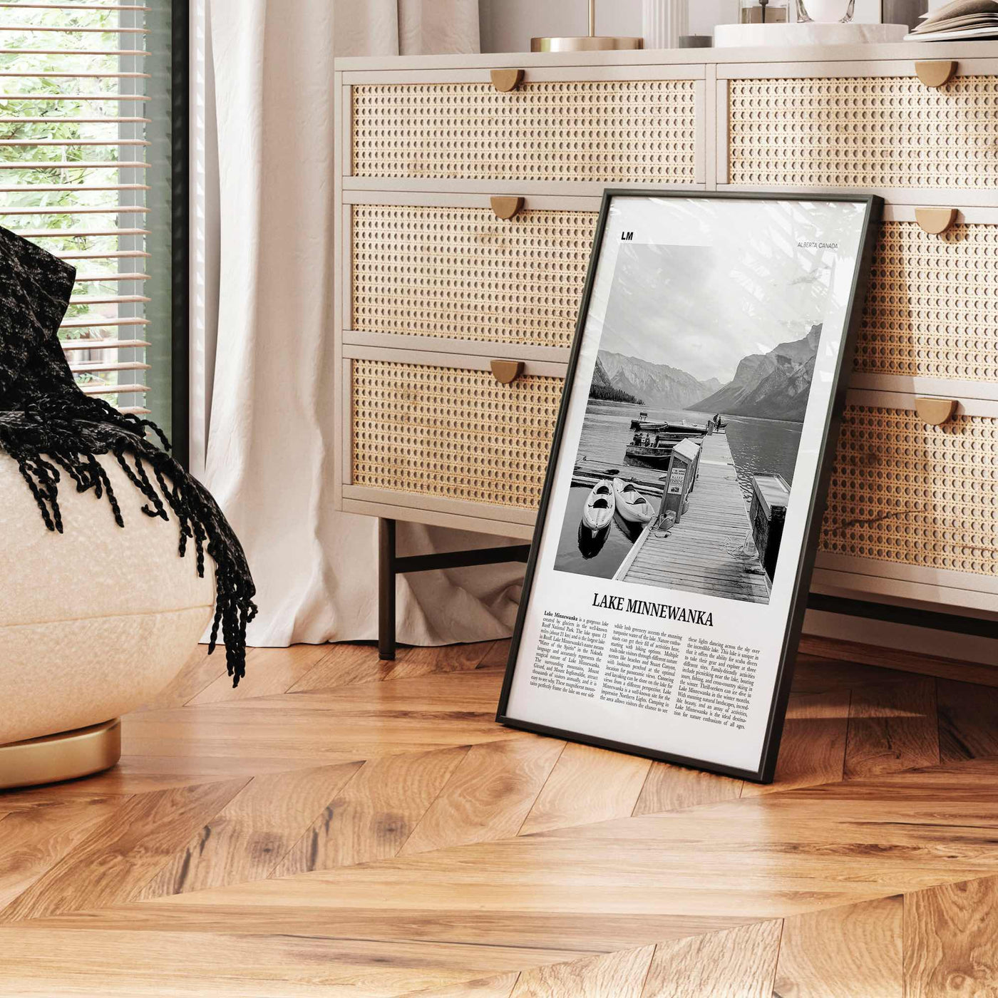 Lake Minnewanka Print Black and White, Lake Minnewanka Wall Art, Lake Minnewanka Poster, Lake Minnewanka Photo, Lake Minnewanka Wall Décor