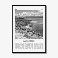 Lake Nakuru Print Black and White, Lake Nakuru Wall Art, Lake Nakuru Poster, Lake Nakuru Photo, Lake Nakuru Wall Décor, Kenya
