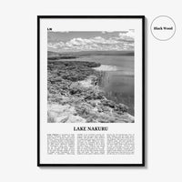 Lake Nakuru Print Black and White, Lake Nakuru Wall Art, Lake Nakuru Poster, Lake Nakuru Photo, Lake Nakuru Wall Décor, Kenya