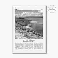 Lake Nakuru Print Black and White, Lake Nakuru Wall Art, Lake Nakuru Poster, Lake Nakuru Photo, Lake Nakuru Wall Décor, Kenya