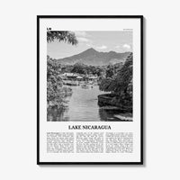 Lake Nicaragua Print Black and White, Lake Nicaragua Wall Art, Lake Nicaragua Poster, Lake Nicaragua Photo, Lake Nicaragua Wall Décor