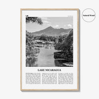 Lake Nicaragua Print Black and White, Lake Nicaragua Wall Art, Lake Nicaragua Poster, Lake Nicaragua Photo, Lake Nicaragua Wall Décor