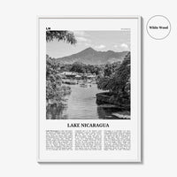 Lake Nicaragua Print Black and White, Lake Nicaragua Wall Art, Lake Nicaragua Poster, Lake Nicaragua Photo, Lake Nicaragua Wall Décor