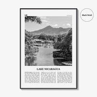 Lake Nicaragua Print Black and White, Lake Nicaragua Wall Art, Lake Nicaragua Poster, Lake Nicaragua Photo, Lake Nicaragua Wall Décor