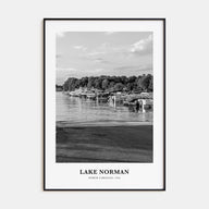 Lake Norman Portrait B&W Poster