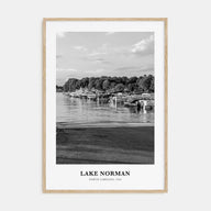 Lake Norman Portrait B&W Poster