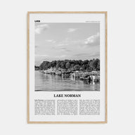 Lake Norman Travel B&W Poster