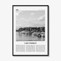 Lake Norman Print Black and White, Lake Norman Wall Art, Lake Norman Poster, Lake Norman Photo, Lake Norman Wall Décor, North Carolina, USA