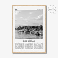 Lake Norman Print Black and White, Lake Norman Wall Art, Lake Norman Poster, Lake Norman Photo, Lake Norman Wall Décor, North Carolina, USA