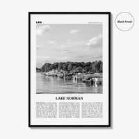 Lake Norman Print Black and White, Lake Norman Wall Art, Lake Norman Poster, Lake Norman Photo, Lake Norman Wall Décor, North Carolina, USA