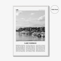 Lake Norman Print Black and White, Lake Norman Wall Art, Lake Norman Poster, Lake Norman Photo, Lake Norman Wall Décor, North Carolina, USA