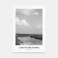 Lake of the Ozarks Portrait B&W Poster