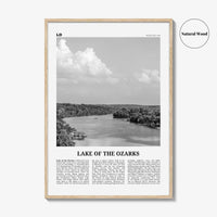 Lake of the Ozarks Print Black and White, Lake of the Ozarks Wall Art, Lake of the Ozarks Poster, Lake of the Ozarks Photo, Missouri, USA