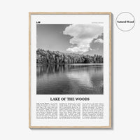 Lake of the Woods Print Black and White, Lake of the Woods Wall Art, Lake of the Woods Poster, Lake of the Woods Photo, Ontario, Canada