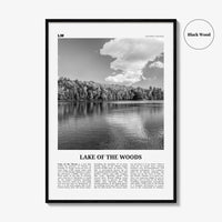 Lake of the Woods Print Black and White, Lake of the Woods Wall Art, Lake of the Woods Poster, Lake of the Woods Photo, Ontario, Canada