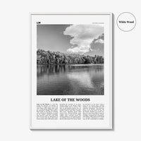 Lake of the Woods Print Black and White, Lake of the Woods Wall Art, Lake of the Woods Poster, Lake of the Woods Photo, Ontario, Canada