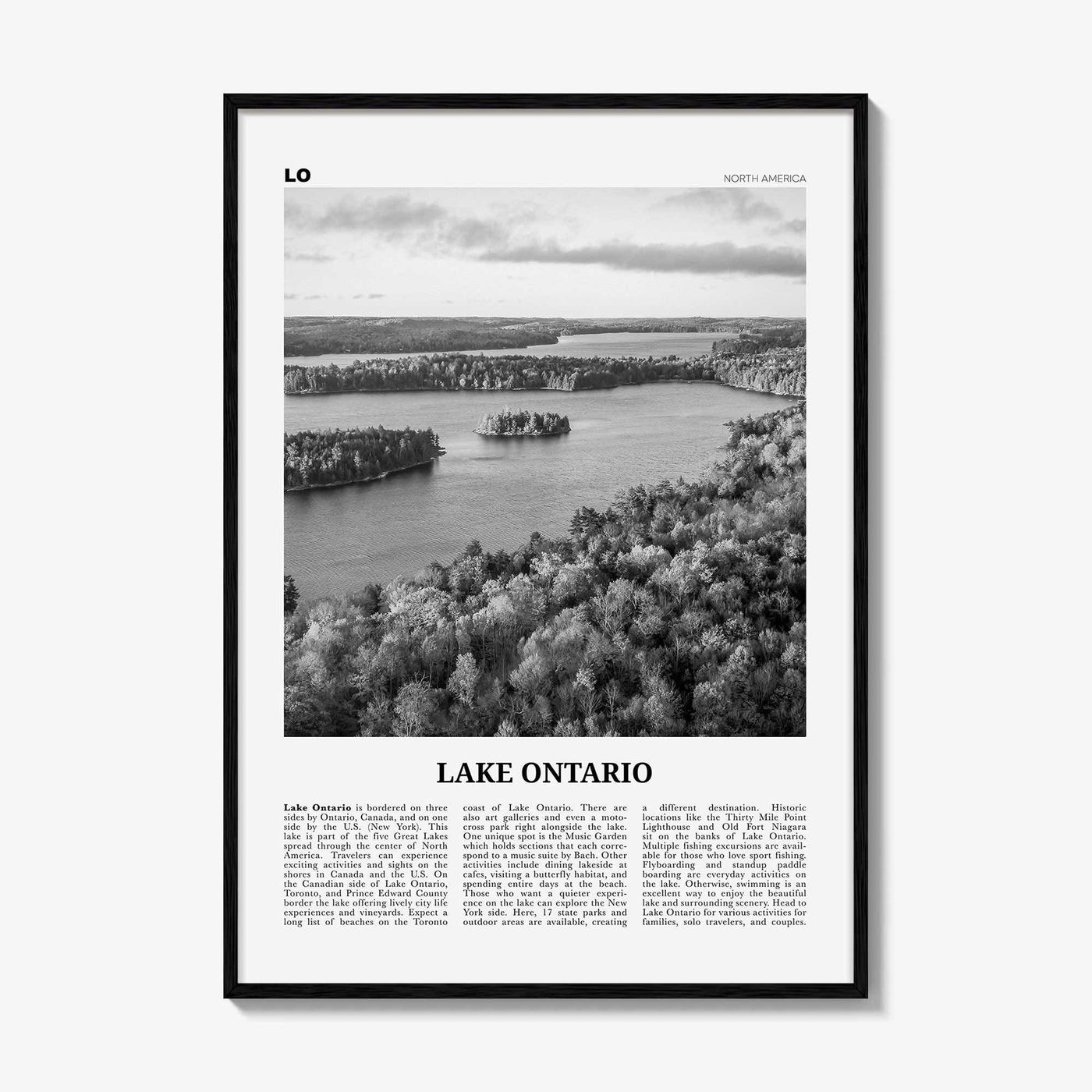 Lake Ontario Print Black and White, Lake Ontario Wall Art, Lake Ontario Poster, Lake Ontario Photo, Lake Ontario Wall Décor, North America
