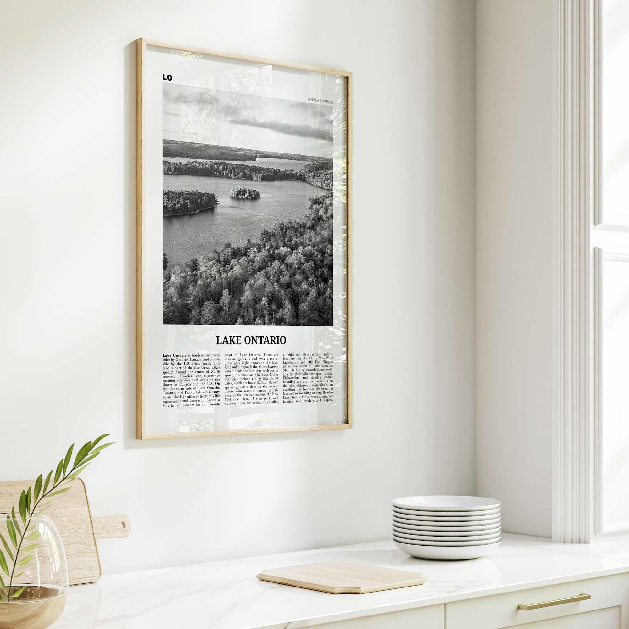 Lake Ontario Print Black and White, Lake Ontario Wall Art, Lake Ontario Poster, Lake Ontario Photo, Lake Ontario Wall Décor, North America