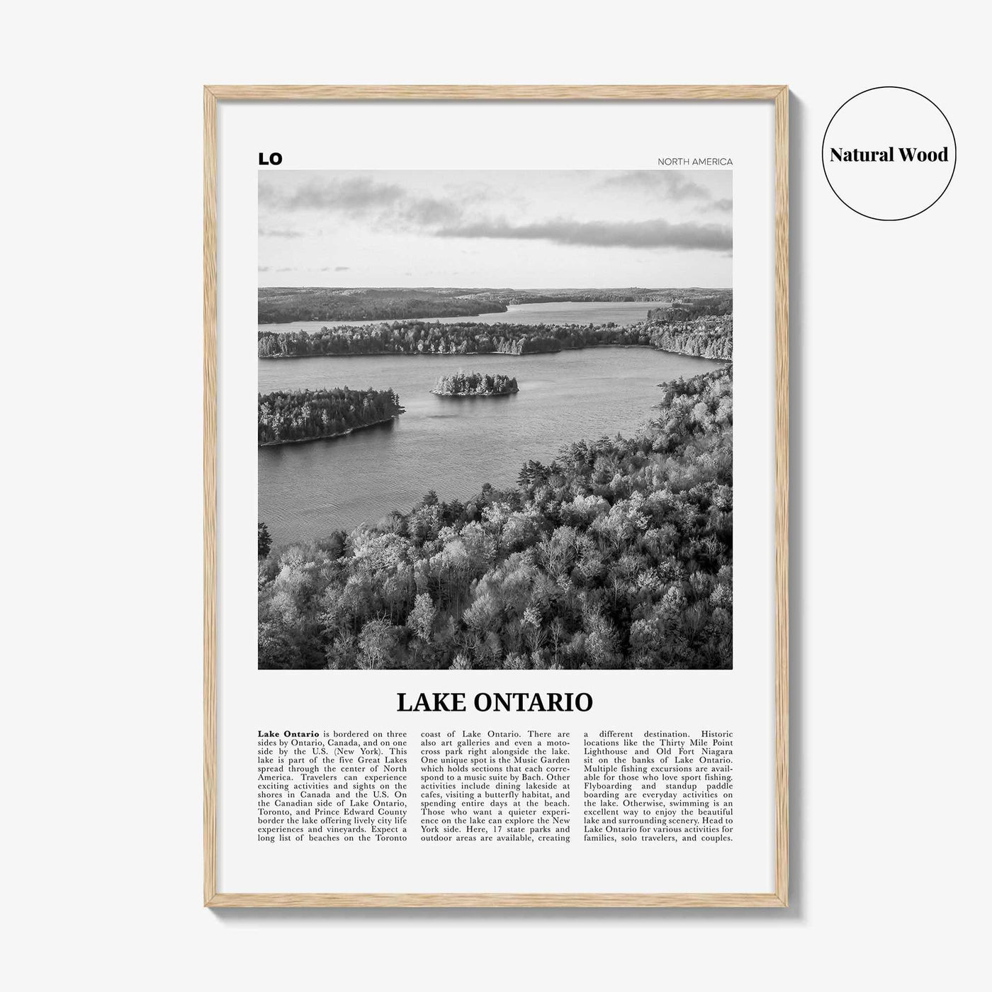 Lake Ontario Print Black and White, Lake Ontario Wall Art, Lake Ontario Poster, Lake Ontario Photo, Lake Ontario Wall Décor, North America