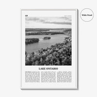 Lake Ontario Print Black and White, Lake Ontario Wall Art, Lake Ontario Poster, Lake Ontario Photo, Lake Ontario Wall Décor, North America