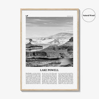 Lake Powell Print Black and White, Lake Powell Wall Art, Lake Powell Poster, Lake Powell Photo, Lake Powell Map, Arizona, USA, United States