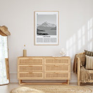 Lake Pukaki Travel B&W Poster