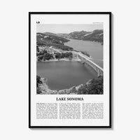 Lake Sonoma Print Black and White, Lake Sonoma Wall Art, Lake Sonoma Poster, Lake Sonoma Photo, Lake Sonoma Décor, California, USA