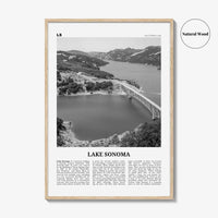 Lake Sonoma Print Black and White, Lake Sonoma Wall Art, Lake Sonoma Poster, Lake Sonoma Photo, Lake Sonoma Décor, California, USA