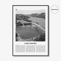 Lake Sonoma Print Black and White, Lake Sonoma Wall Art, Lake Sonoma Poster, Lake Sonoma Photo, Lake Sonoma Décor, California, USA