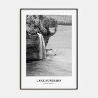 Lake Superior Portrait B&W Poster