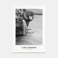 Lake Superior Portrait B&W Poster