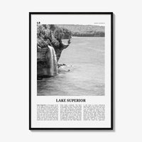 Lake Superior Print Black and White, Lake Superior Wall Art, Lake Superior Poster, Lake Superior Photo, USA, United States, Canada