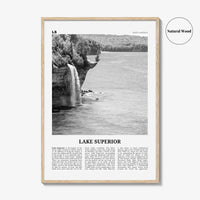 Lake Superior Print Black and White, Lake Superior Wall Art, Lake Superior Poster, Lake Superior Photo, USA, United States, Canada