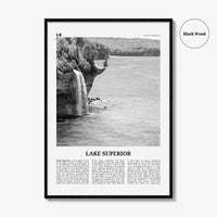 Lake Superior Print Black and White, Lake Superior Wall Art, Lake Superior Poster, Lake Superior Photo, USA, United States, Canada