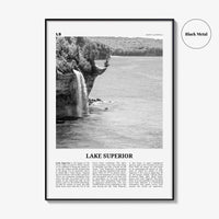 Lake Superior Print Black and White, Lake Superior Wall Art, Lake Superior Poster, Lake Superior Photo, USA, United States, Canada