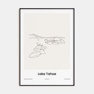 Lake Tahoe Drawn Poster