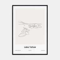 Lake Tahoe Drawn Poster